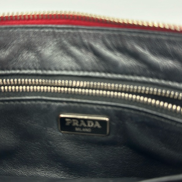 Like New! PRADA Butterfly Print Saffiano Leather Clutch/Purse. PRISTINE! - Picture 5 of 6